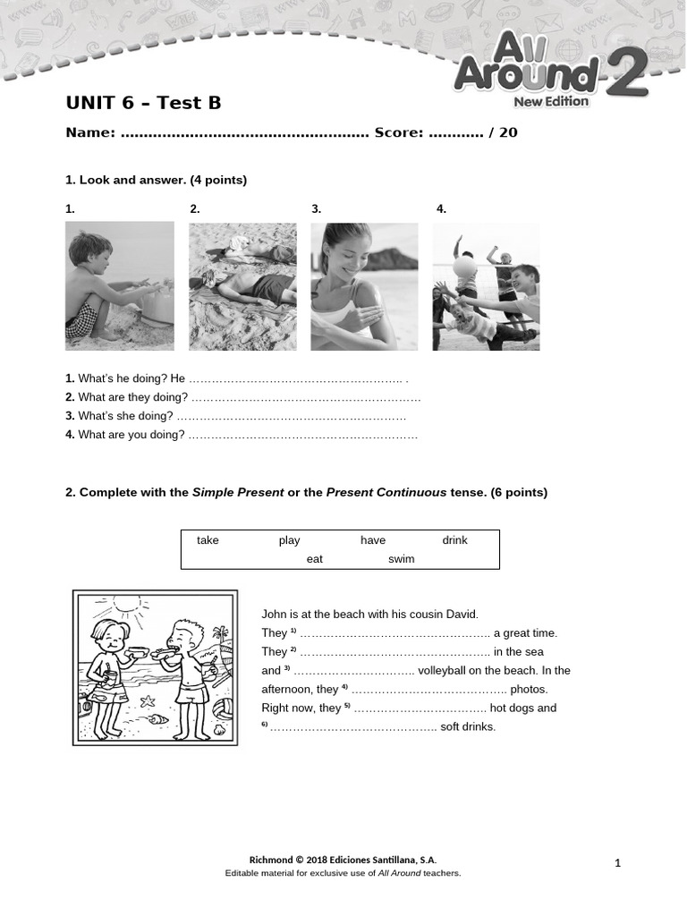 Aa Ne2 TRM Tests U6b | PDF