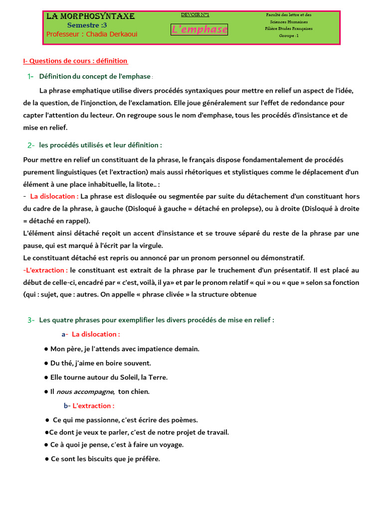 Emphase | PDF