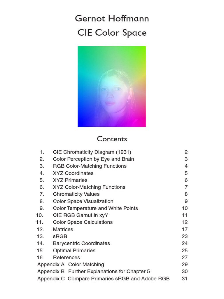 CIE Color Space - Gernot Hoffmann | PDF