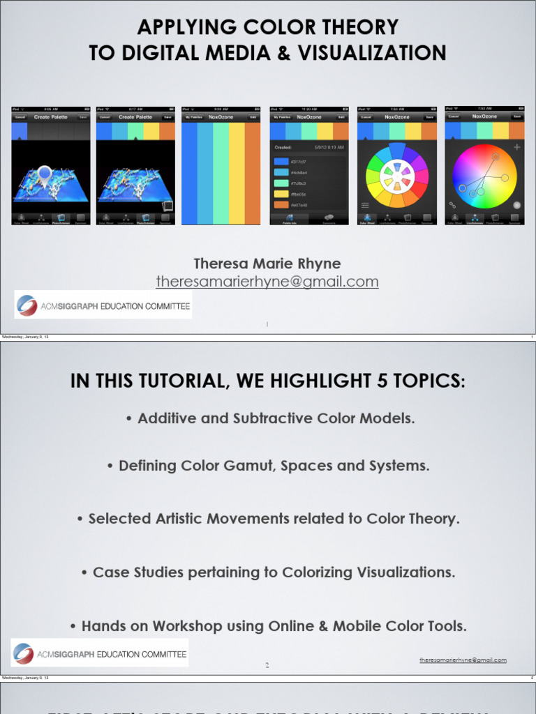 Applying Color Theory To Digital Media and Visualization | PDF