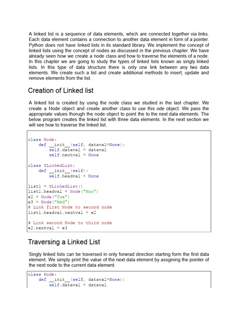 Linked List Notes | PDF