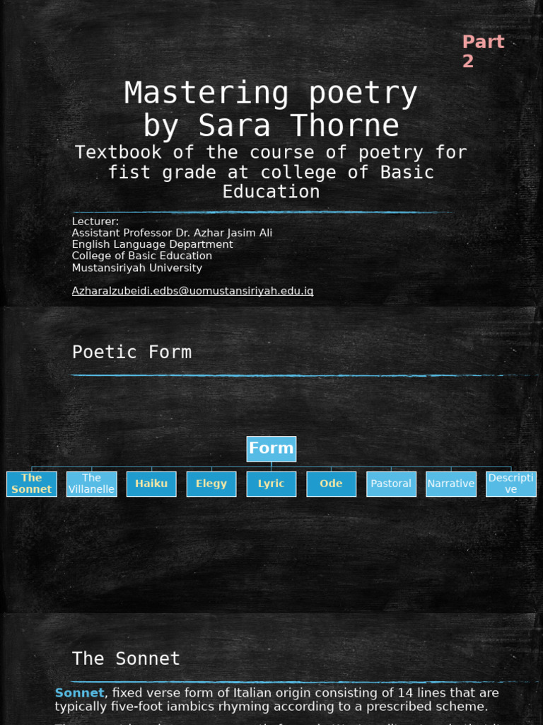 Mastering Poetry Part 2 | PDF