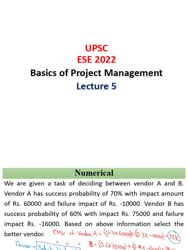 PM - Lec 5 Notes | PDF