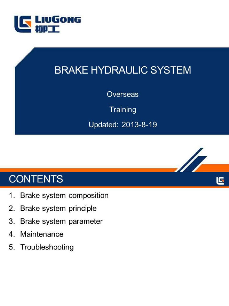 07 Wheel Loader Hydraulic Brake System | PDF