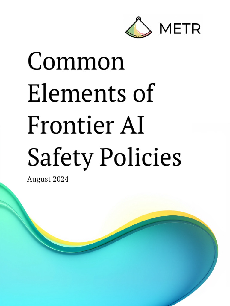 Common elements of frontier ai safety policies pdf