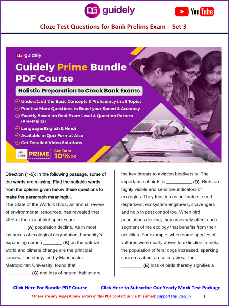 Cloze test free pdf for bank prelims exam set 3 1 removed pdf