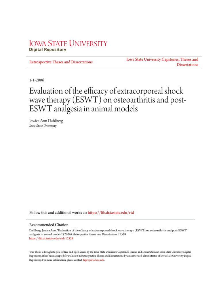 Evaluation of The Efficacy of Extracorporeal Shock Wave Therapy ( | PDF ...