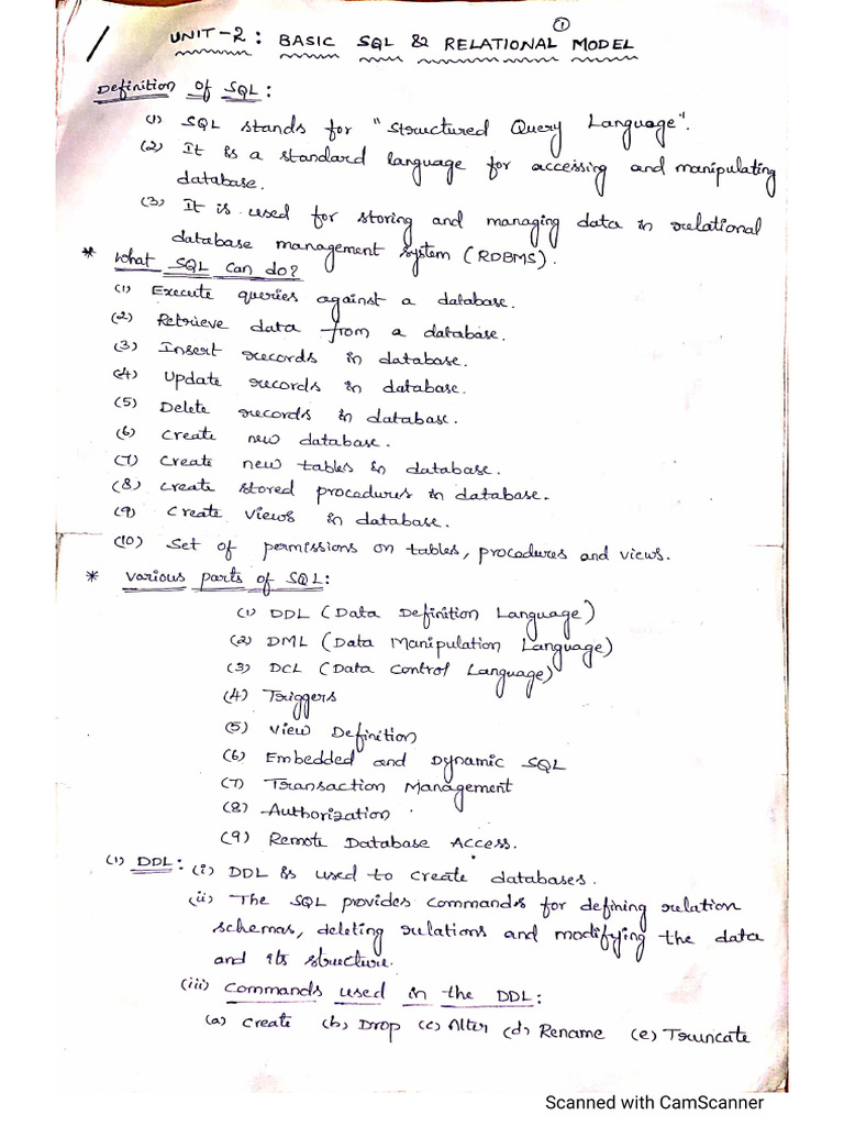 DBMS Unit 2 | PDF