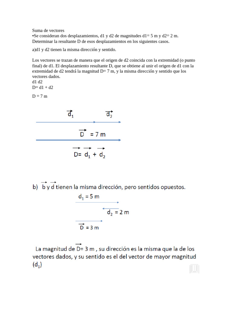 Ejercicios Resueltos de Suma de Vectores | PDF | Vector Euclidiano ...