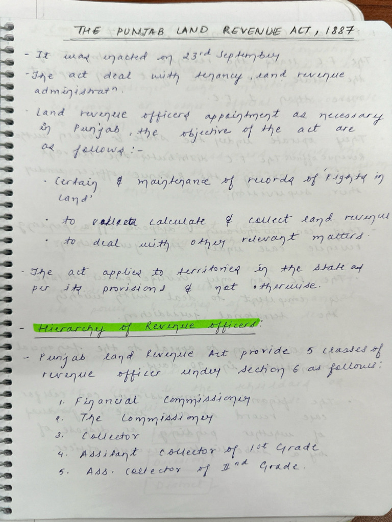 Land Law Notes Unit 1 (Anupama Maam) | PDF