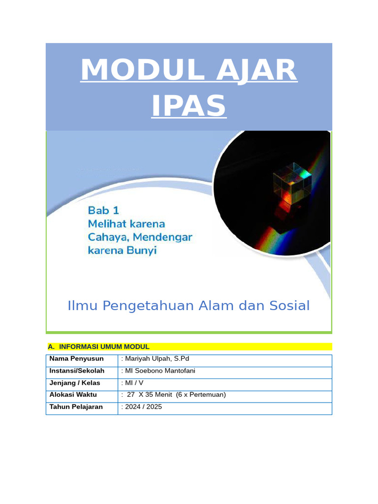 Modul Ajar IPAS 5 | PDF