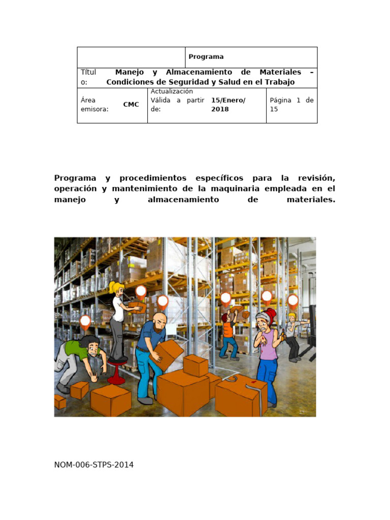 Seguridad en Manejo de Materiales | PDF | Ingeniería mecánica