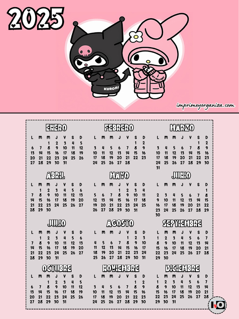calendario-2025-kuromi-y-my-melody-pdf