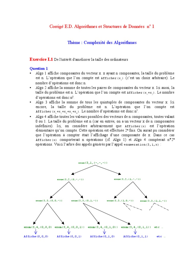 Complexité des Algorithmes et Exemples | PDF | Logarithme | Nombre