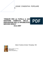 Proposta Di Legge Per La Gestione Pubblica Dell'Acqua