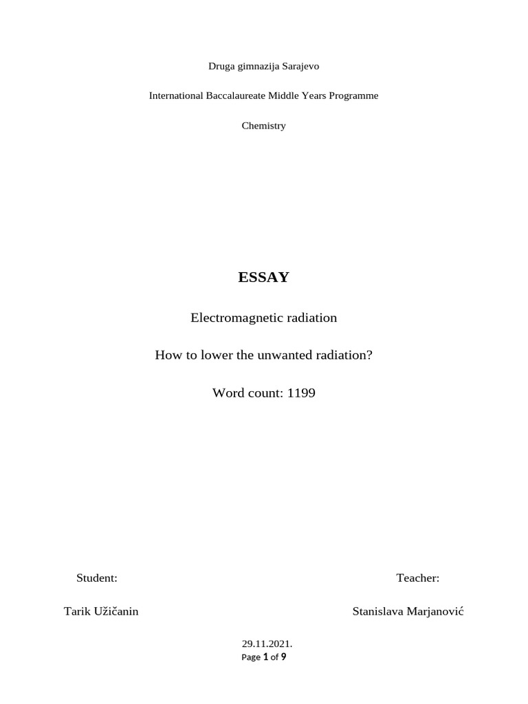 Electromagnetic Radiation Pdf