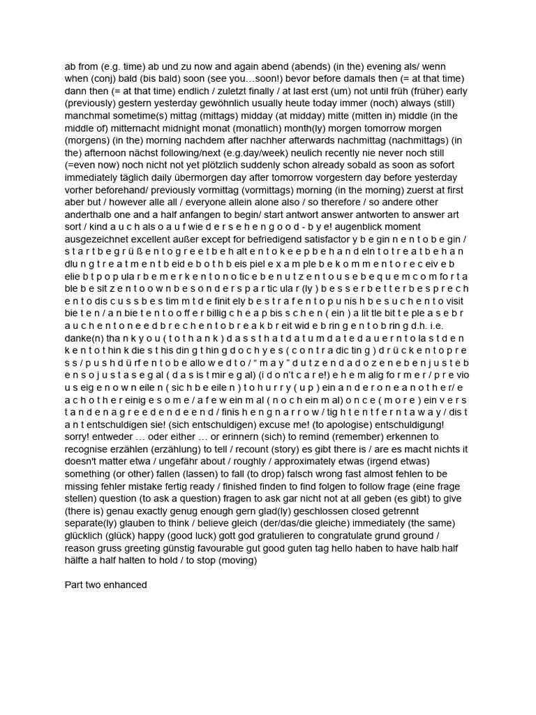 most-common-vocabulary-german-classes-part-two-pdf