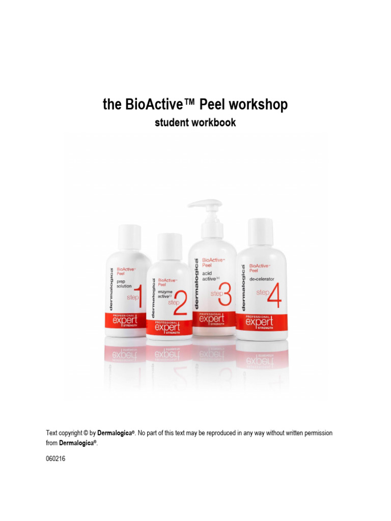The Bioactive Peel Workshop Student Workbook 1 | PDF