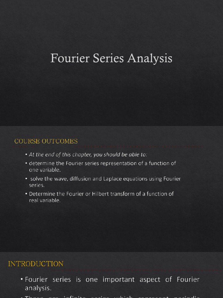 Fourier Series Analysis | PDF