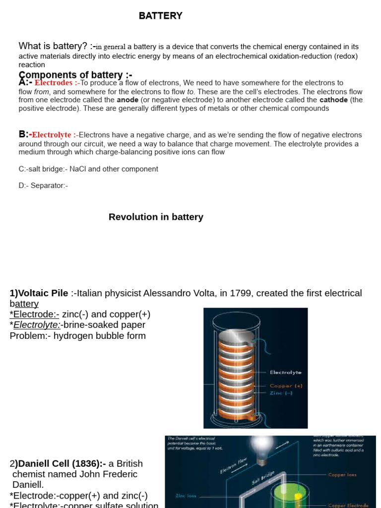 Review Paper On Battery | PDF | Electrode | Home & Garden