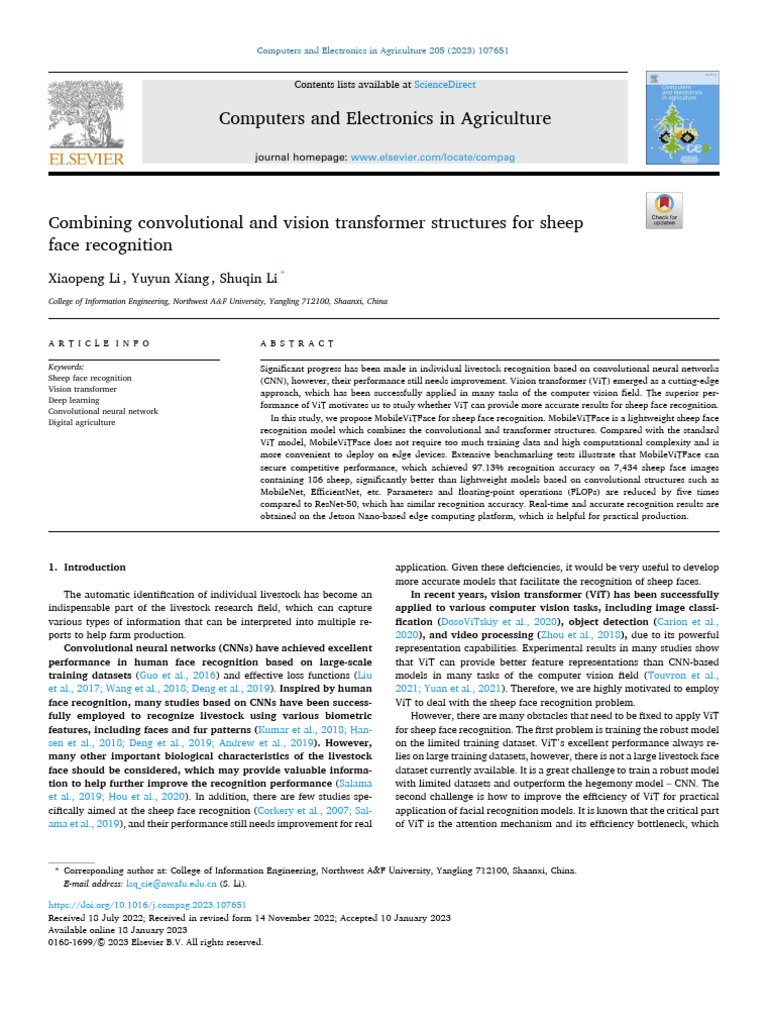 2022 Combining Convolutional and Vision Transformer Structures For ...