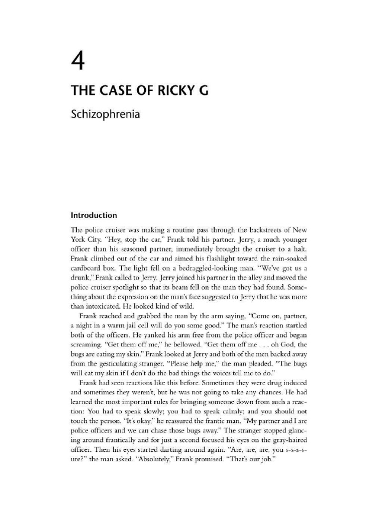 Case Study Schizophrenia | PDF