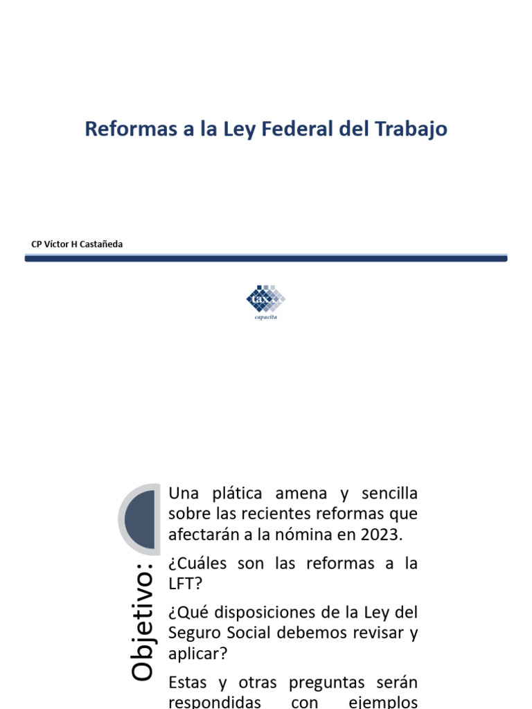 4 Reformas a la Ley Federal del Trabajo | PDF