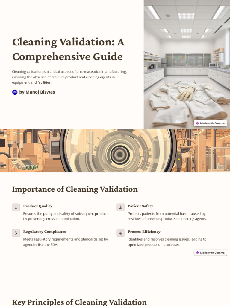 Cleaning Validation A Comprehensive Guide | PDF | Risk | Business