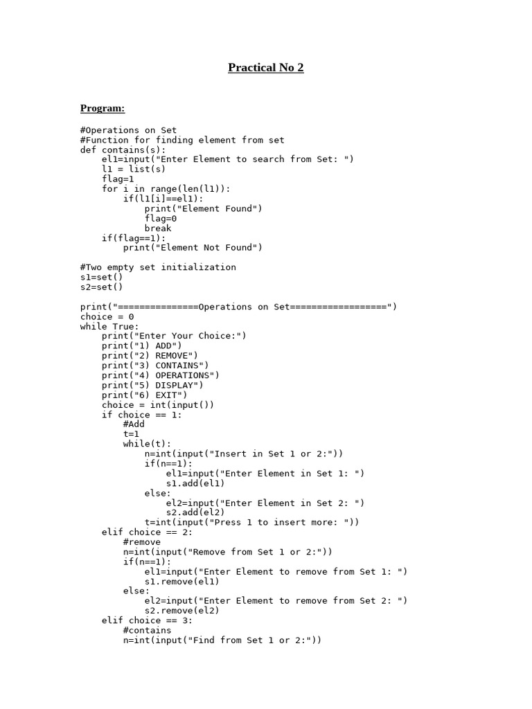 02 Group A Practical Number 2 | PDF