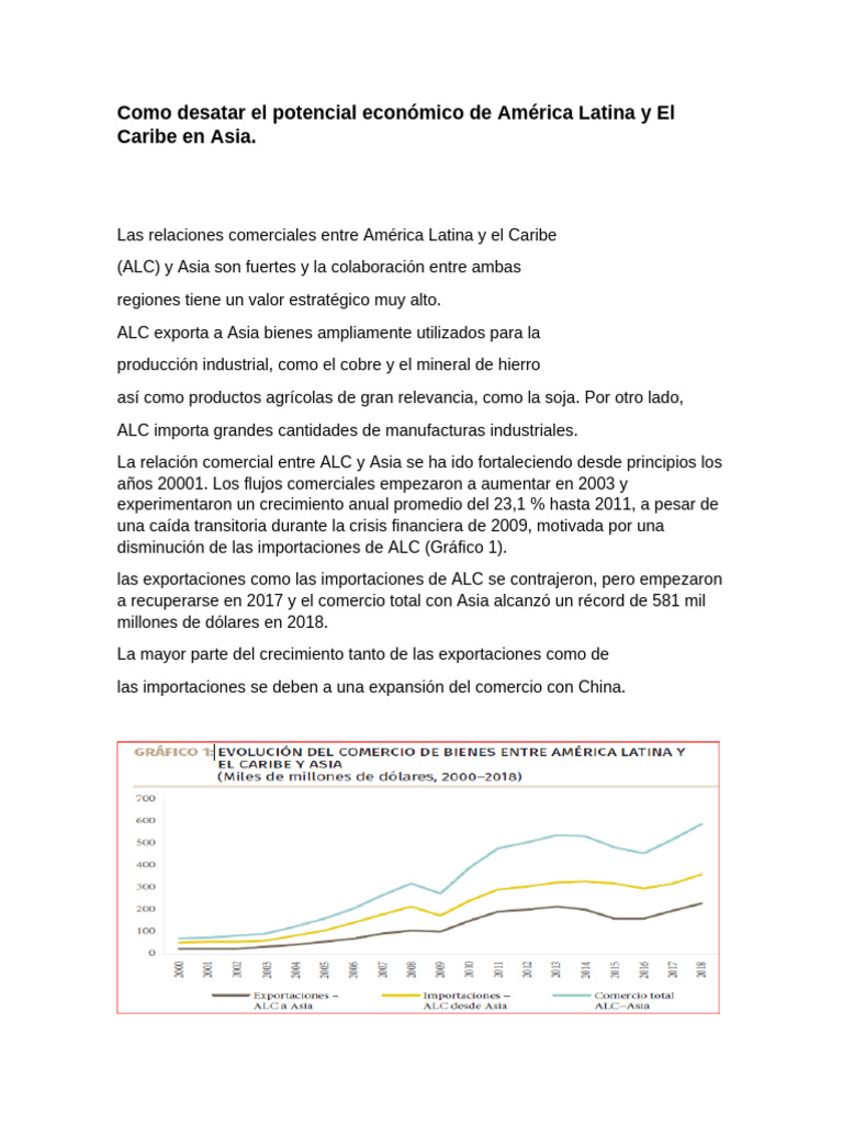Comercio ALC-Asia: Oportunidades y Retos | PDF | Asia | America latina
