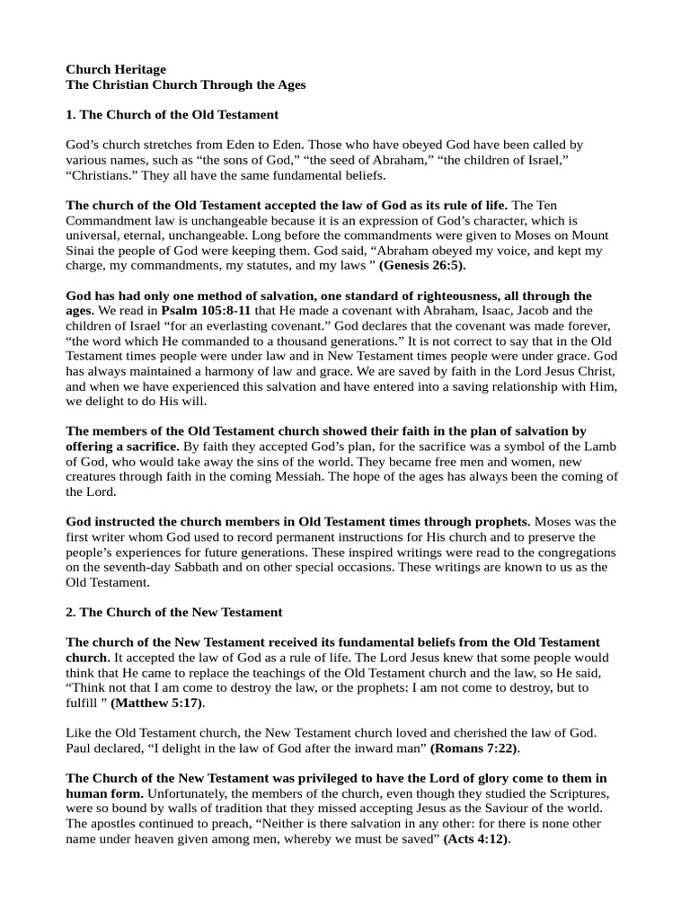 Church Heritage | PDF