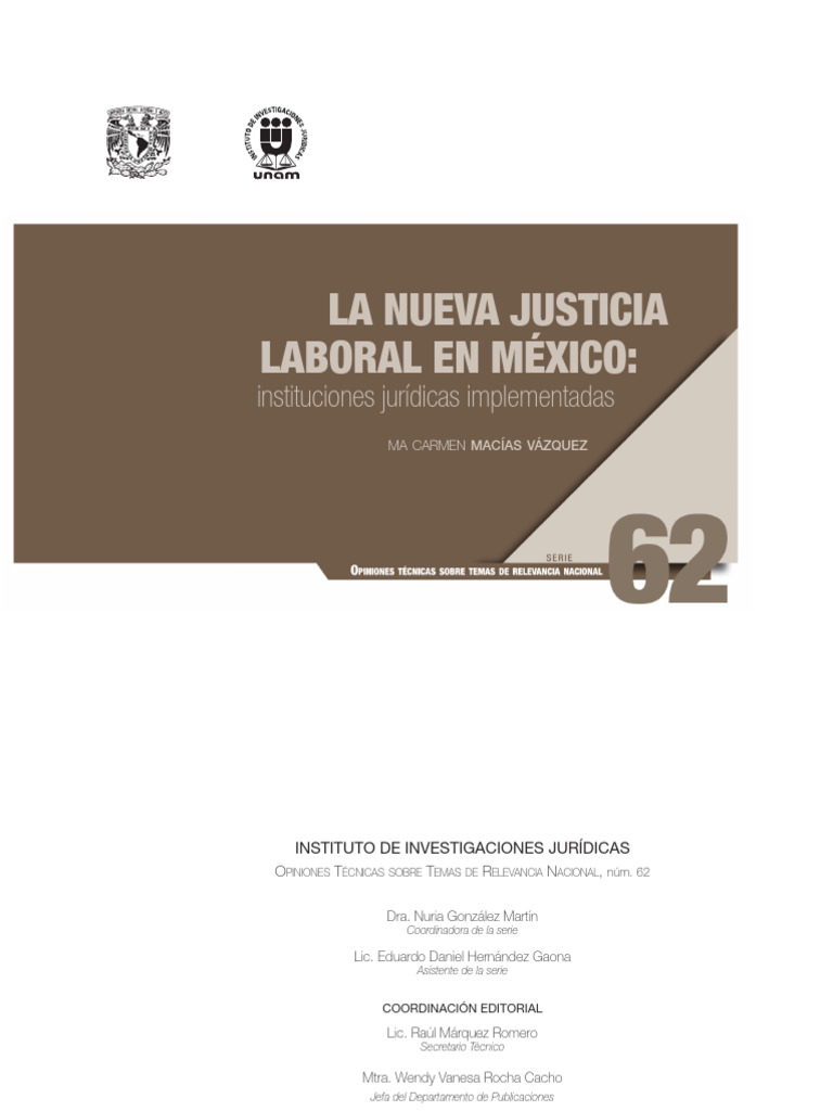 Nueva Justicia Laboral En Mexico Pdf