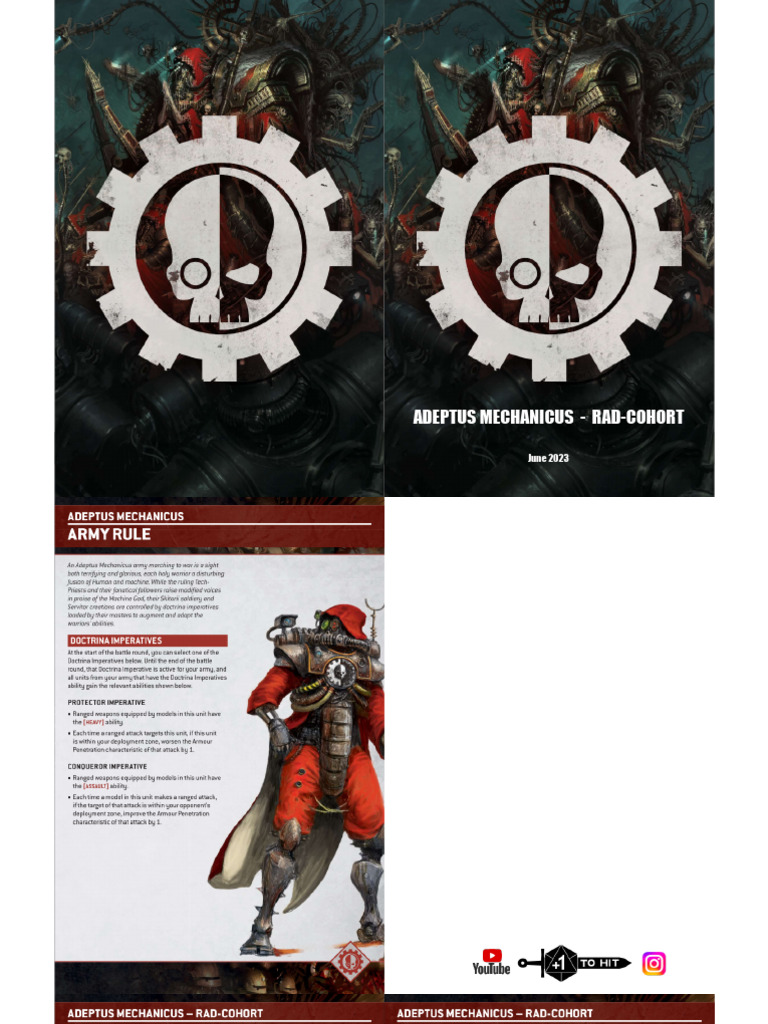 Adeptus Mechanicus - Rad-Cohort Booklet | PDF