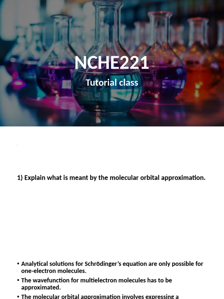 NCHE221 Tutorial Class | PDF