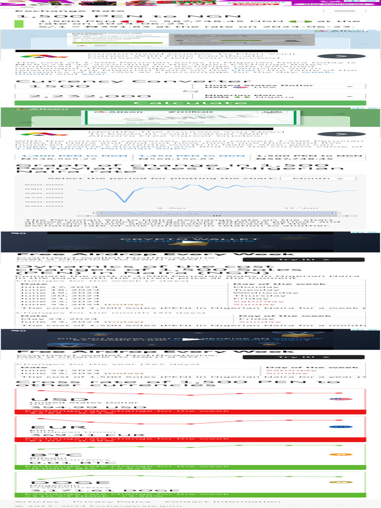 1500 Peruvian Soles (PEN) To Nigerian Naira (NGN) | PDF
