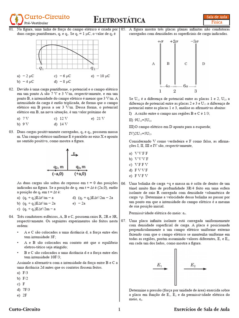 Eletrostática - Resolução | PDF