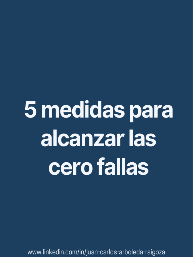 5 Claves para Cero Fallas | PDF