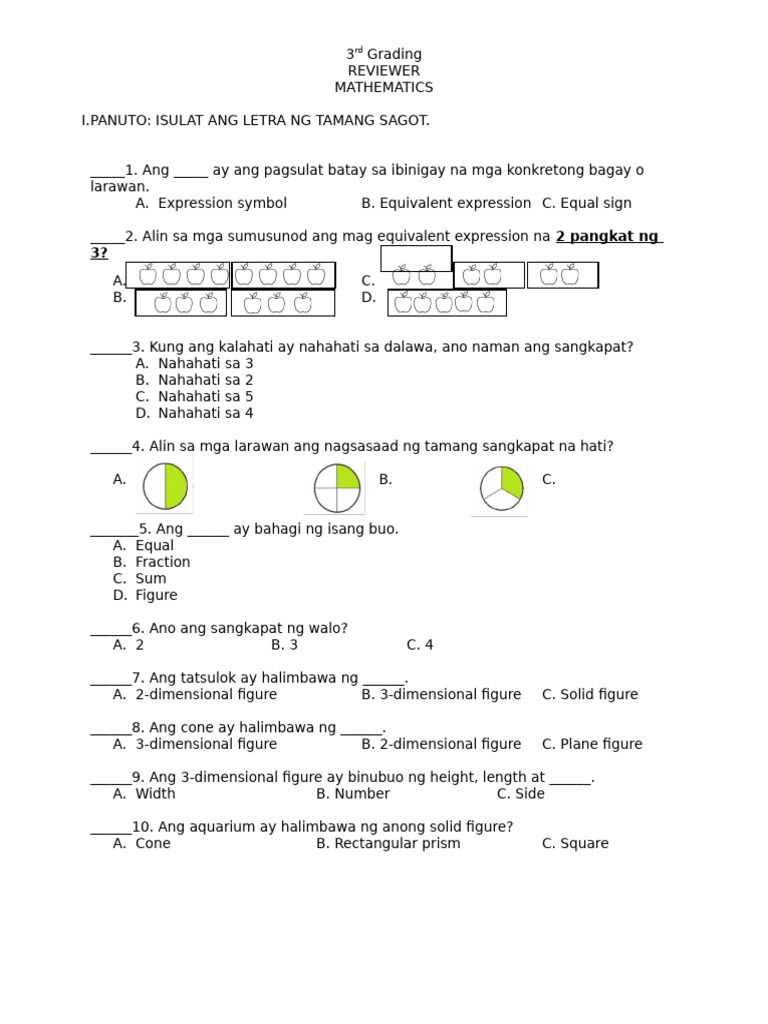 3rd Grading | PDF