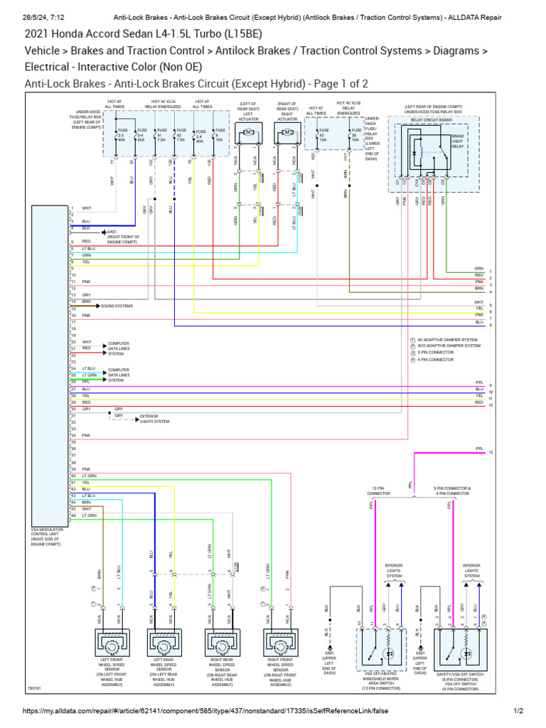 2021 HONDA ACCORD SERVICE MANUAL PDF FREE DOWNLOAD visual data 6