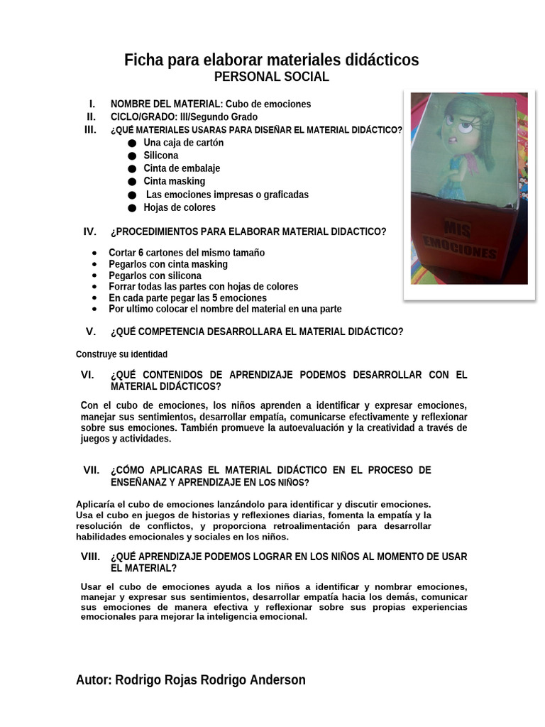 Ficha de Personal Social | PDF