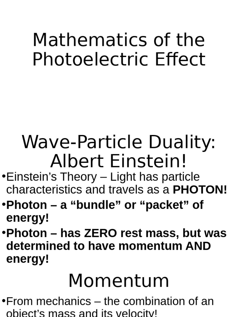 Photoelectric Effect and Photon Energy | PDF | Photon | Photoelectric ...