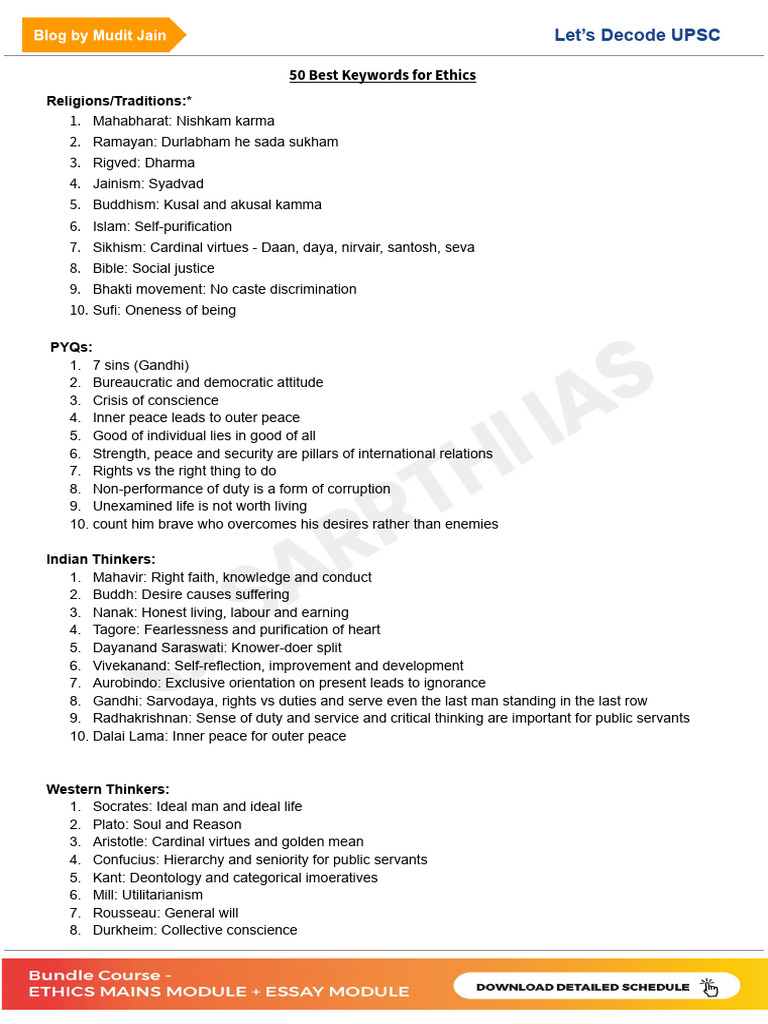 50 Best Keywords For Ethics Google Docs 1 | PDF