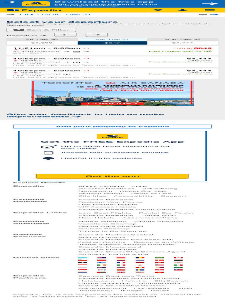 LAX To GUA Flights Expedia | PDF