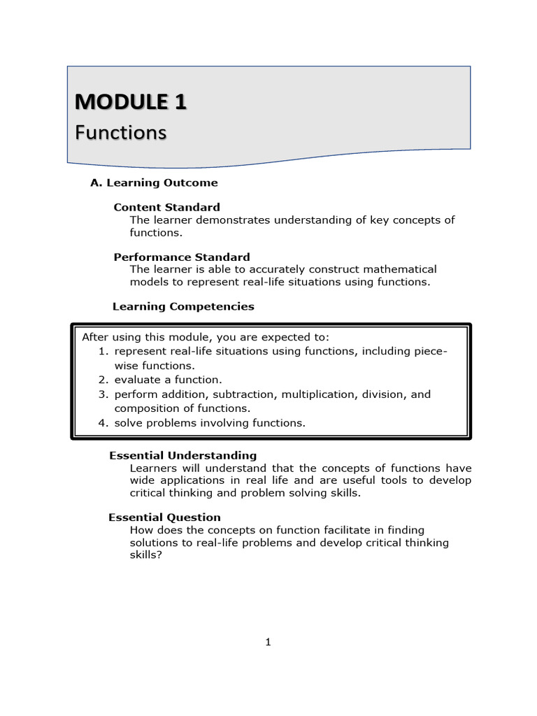 GenMATH SLK Quarter 1 Week 1 | PDF