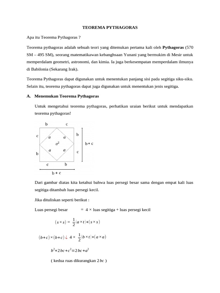 Teorema Phytagoras | PDF