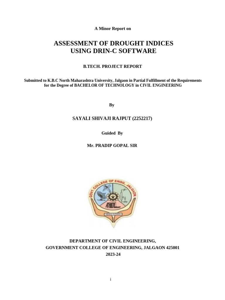 Report g1 | PDF | Drought | Precipitation