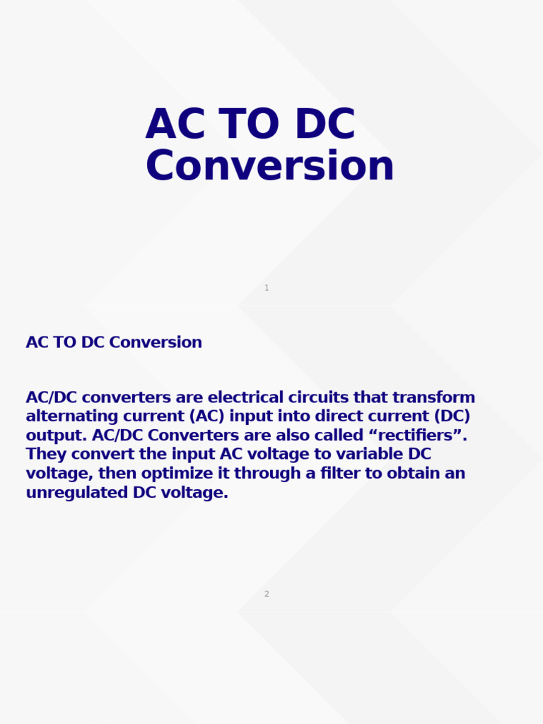 AC To DC Conversion Susi | PDF