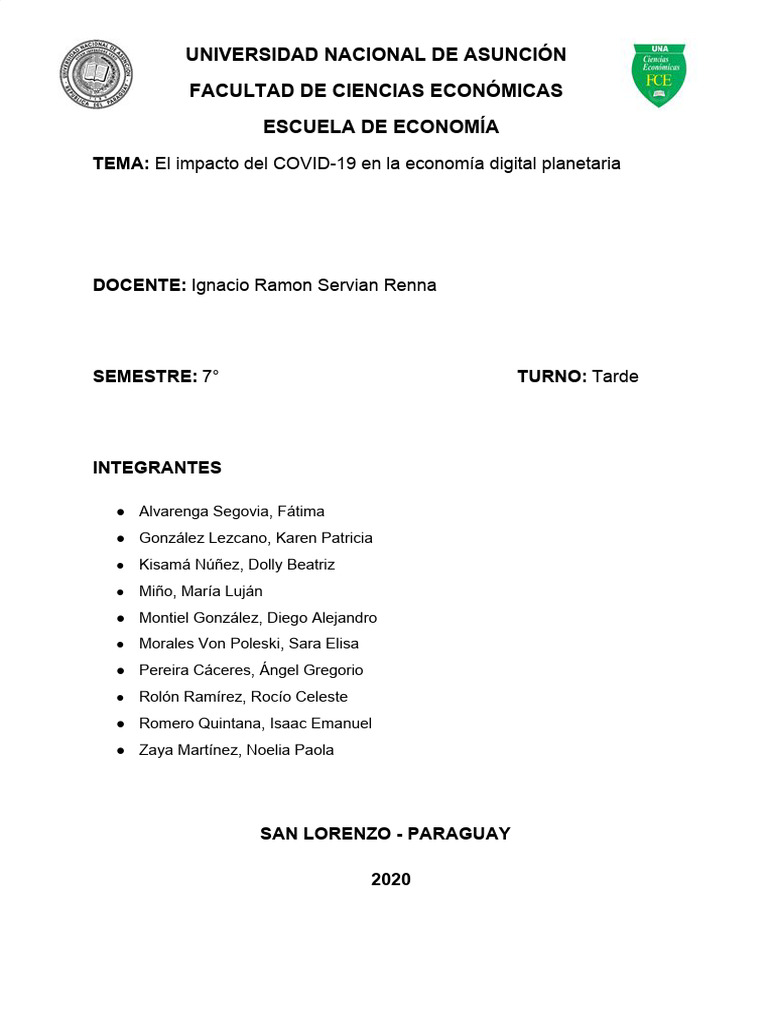 El Impacto Del COVID-19 en La Economía Digital Planetaria | PDF
