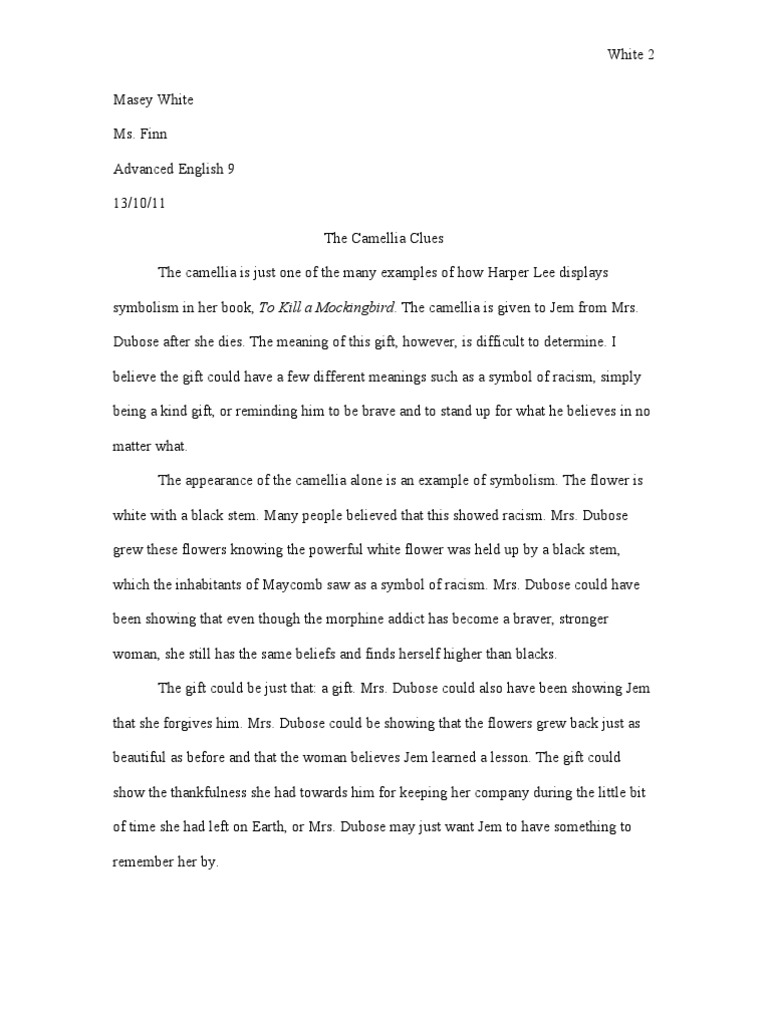 Essays on to kill a mockingbird symbolism
