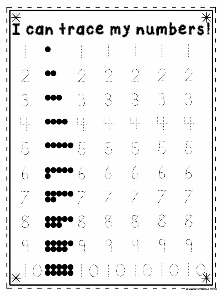 Numbers Tracing (1-20) | PDF